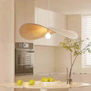 Axyaa Nordic Cloth Straw Hat Pendant Light Chandelier-Lamp for Dining Room
