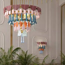 Axyaa Retro Ceramic Pendant Light, LED Dining Room Fixture