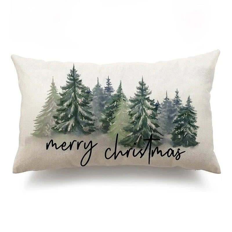 Christmas Snowman Tree Pillowcase - Axyaa Home Decoration Gift Suite