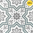 Axyaa Peel and Stick Vinyl Floor Tile Sticker, 20 x 20cm Square, Non-slip Self-adhesive Wall Sticker
