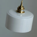 Axyaa Milky White Glass LED Pendant Light Copper Nordic Hanging Lamp