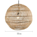 Natural Bamboo Wicker Chandelier Lampshade by Axyaa