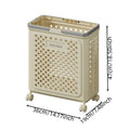 Yoga Mat Storage Basket & Collapsible Laundry Bin with Wheels by Axyaa