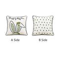 Axyaa Nordic Easter Bunny Throw Pillowcase 45X45 Cartoon Decoration Cojines