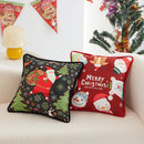 Axyaa Dutch Velvet Christmas Pillowcase Cojines Santa Claus Elk Sofa Cushion Cover