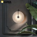 Axyaa Marble Moon LED Wall Sconces - Modern Indoor Lighting Fixture for Bedroom Décor