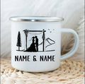 Axyaa Enamel Campfire Mug Customized for Couples Forest Wedding Gifts