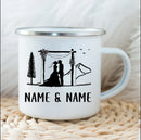 Axyaa Enamel Campfire Mug Customized for Couples Forest Wedding Gifts