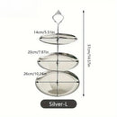 Axyaa Stainless Steel Cake Stand & Fruit Tray Combo for Elegant Serving