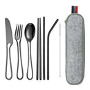 Axyaa Stainless Steel Travel Cutlery Set with Portable Case