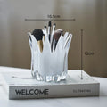 Axyaa Geometric Glass Bud Vase & Storage Container for Home Décor & Organization