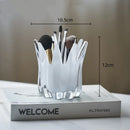 Axyaa Geometric Glass Bud Vase & Storage Container for Home Décor & Organization