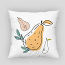 Nordic Fruit Leaf Pillowcase by Axyaa: Modern Abstract Art for Home Living