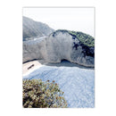 Blue Flower Santorini Sea Wall Art Canvas Painting Greece Island Poster - Axyaa Nordic Home Decor