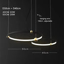 Axyaa Creative Light Circle Pendant - Modern Minimalist Bedroom and Living Room Art