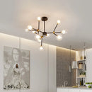 Axyaa Glass Bubble Branch Chandelier: Modern Round Ball Lighting for Living, Bedroom, Kitchen