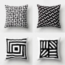 Axyaa Geometric Star Square Pillow Cover - Modern Home Decor Art Print