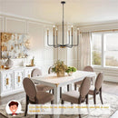 Axya Retro Chandelier: Modern LED Living Room Lighting Fixtures