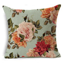 Axyaa Rose Flower Linen Pillowcase 45*45cm Office Car Sofa Living Room Decor