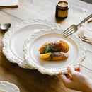 Axyaa French Baroque Vintage Relief Dinner Plate Set.