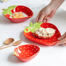 Axyaa Strawberry Ceramic Salad Soup Bowl Set