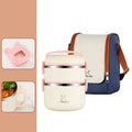Axyaa Stainless Steel Thermal Lunch Box with Insulated Bag