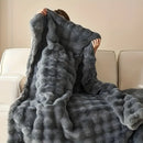 Axyaa Ultra Plush Bubble Fleece Throw Blanket for Home, Sofa, Travel - Reversible, All-Season