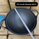 Axya 40cm Cast Iron Double Ear Stir Fryer Wok - Old Style Deep Pot
