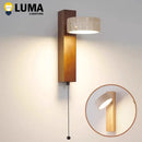 Axyaa Wabi Sabi Yellow Travertine Wall Lamp - LED Wood Stone Lights