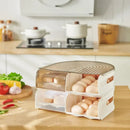 Axya U-Shaped Multi-Layer Egg Box Kitchen Storage - Large Capacity, Transparent