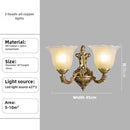 Axyaa Retro LED Copper Double Head Wall Lamp for Living Room and Bar