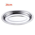 Axyaa Stainless Steel Oval Fish Plate for Dining, Sushi, Snacks, and Desserts