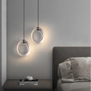 Axyaa LED Ring Pendant Light, Modern Bedroom Living Room Lighting Fixture