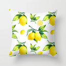 Lemon Pattern Summer Cushion Cover Throw Pillow for Sofa Decoration by Axyaa
