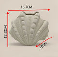 Axyaa Shell Ceramic Vase Desktop Decor Ornament Hydroponic Flower Arrangement