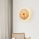 Axyaa Circular Marble Sconce LED Lamp for Living Room, Bedroom, or Foyer