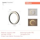 Axyaa Stainless Steel Crescent Wall Lamp - Waterproof IP65, Outdoor Lighting for Corridor & Courtyard