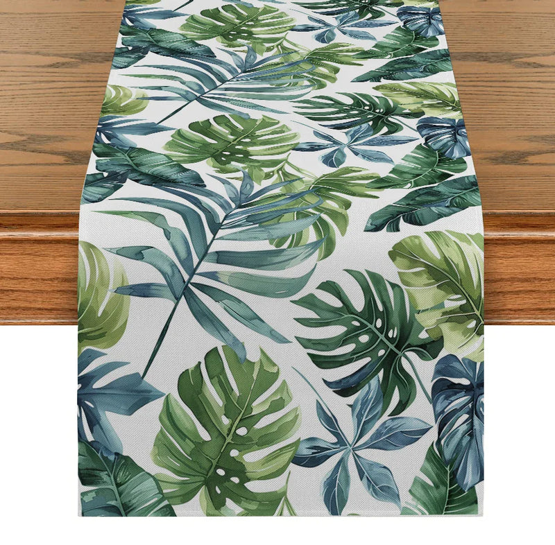 Axyaa Tropical Turtle Bamboo Table Runner