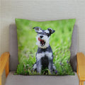 Axyaa Cute Schnauzer Print Pillowcase Cover