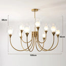 Axyaa Modern LED Pendant Chandeliers for Living Room and Dining Room