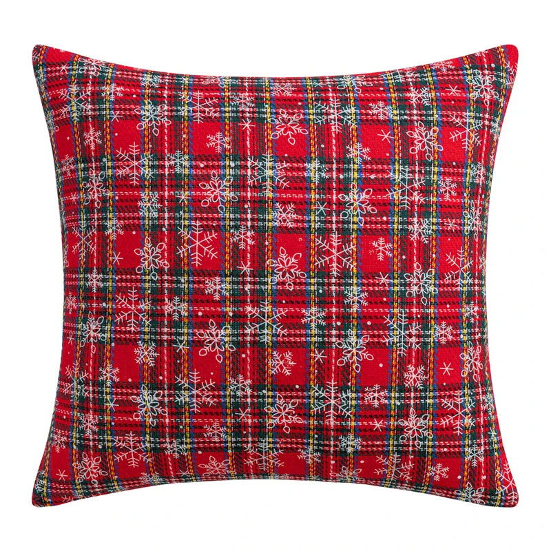 Axyaa Christmas Plaid Cushion Cover for Cheerful Home Decor