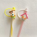 Axyaa Silicone Straw Cover: Cartoon Food Grade Dust-proof Heat-resistant Cap