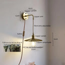 Axyaa Copper LED Wall Light: Modern Nordic Lamp for Dining, Bathroom, Bedroom