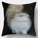 Watercolor Cat Pillowcase by Axyaa - 45cmX45cm Square Sofa Pillow - Loving Cat Design