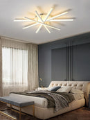 Axyaa Modern LED Ceiling Chandeliers - Dimmable Living Room Lighting Fixtures