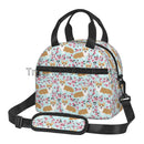 Axyaa Corgi Dogs Thermal Lunch Bag Insulated Tote with Shoulder Strap