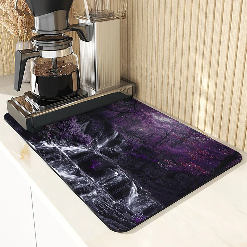 Axyaa Kitchen Drain Pad: Non-slip Heat Resistant Drying Mat for Counters