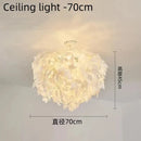 Axyaa Feather Round LED Chandelier for Modern Living Spaces