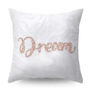 Rose Gold Geometric Pineapple Glitter Pillowcase - Axyaa Home Decor