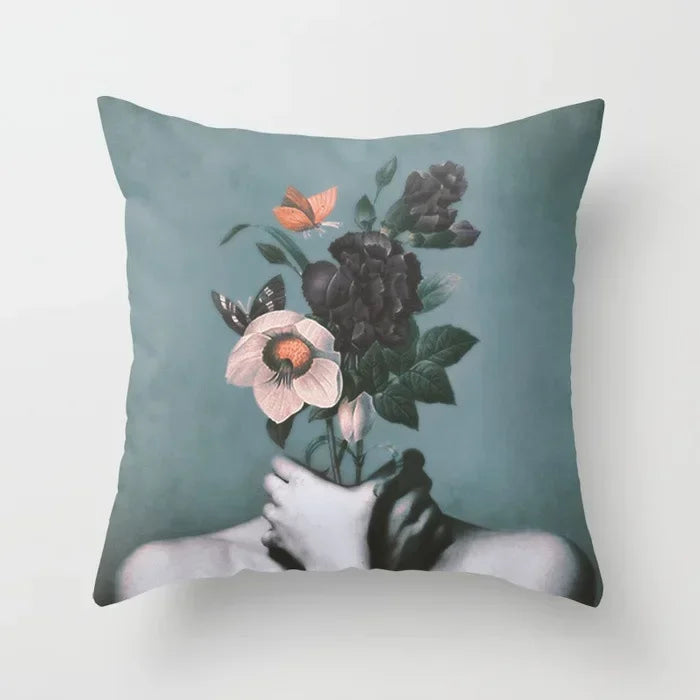 Rose Flora Pattern Pillow Case by Axyaa - Decorative Cushion Covers